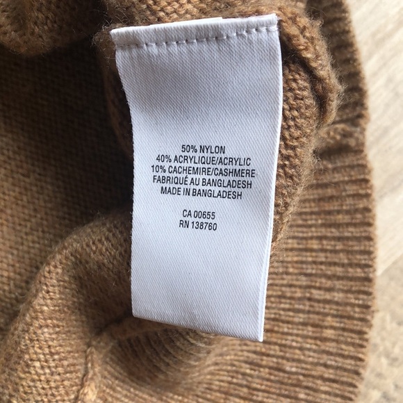 Reitmans Womens Large Sweater Cashmere Blend Soft Casual Formal Brown - Picture 5 of 7